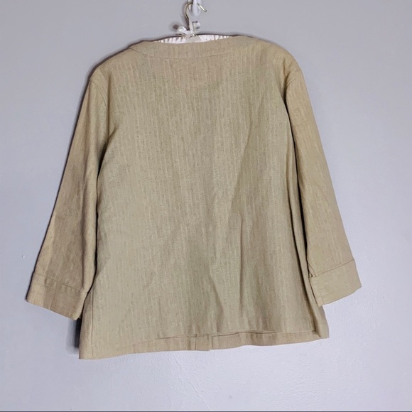 Vintage embroidered classic elements linen shirt jacket xl - Picture 2 of 9